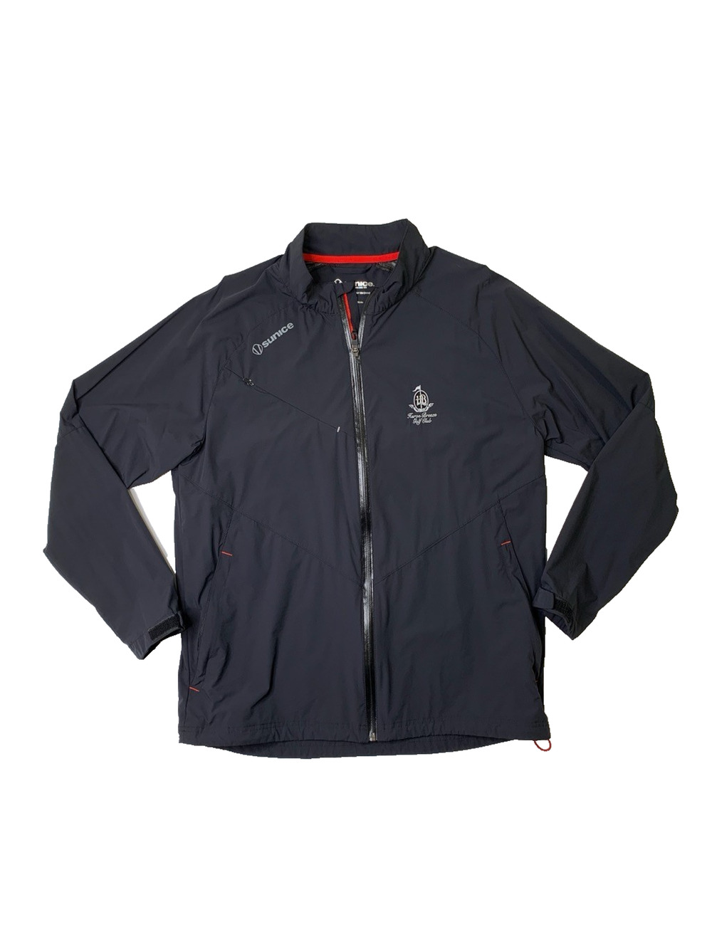 Sunice Jacket Mens L Large Black Elliot Lightweight Windbreaker Water Resistant